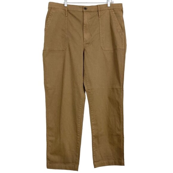 MADEWELL The Perfect Vintage Straight Workwear Utility Pants in Brown - Picture 1 of 13